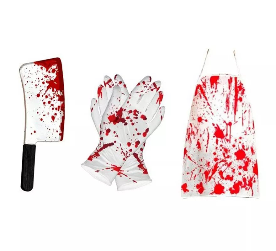 Translation missing: de.Kit de Carnicero Asesino: Delantal de guantes y hacha