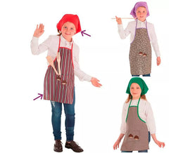 Castañera Kit in verschiedenen Modellen: Schürze und Kappe