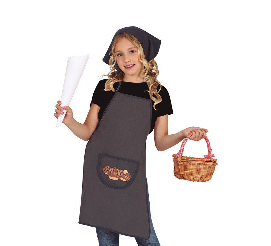 Translation missing: de.Kit de Castañera Infantil: Delantal Gris y Pañuelo