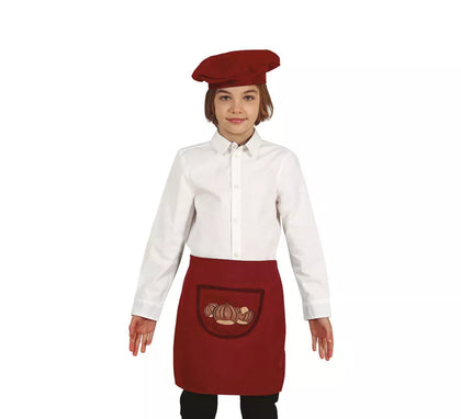 Kit de Castañero Infantil: Boina y Delantal Marrón