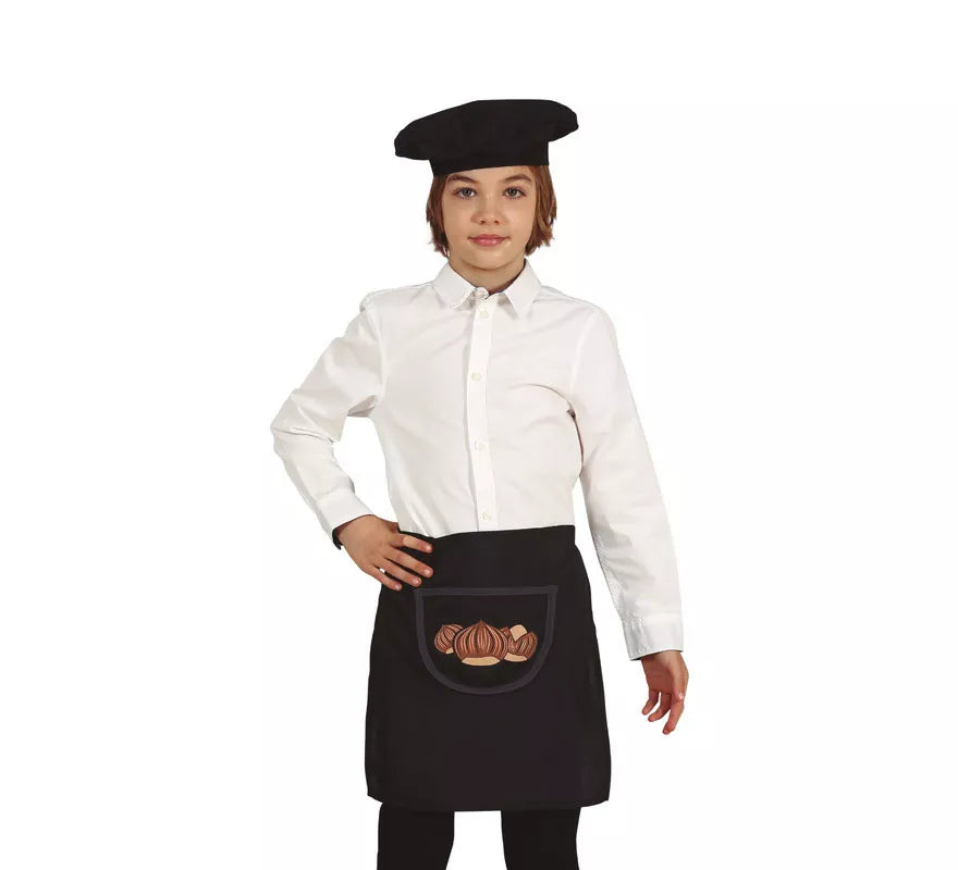 Translation missing: de.Kit de Castañero Infantil: Boina y Delantal Negro