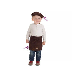 Baby Chestnut Kit: Schürze und Baskenmütze