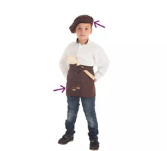 Castañero Kit für Kinder: Schürze und Baskenmütze