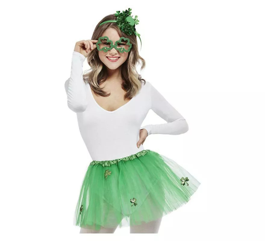Translation missing: de.Kit de Chica del Día de San Patricio: Tutú, Mini sombrero y Accesorios