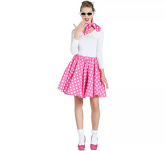 Pink Pin Up Girl Kit für Damen: Rock und Schal