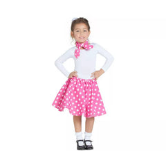 Pink Pin Up Girl Kit für Mädchen: Rock und Schal