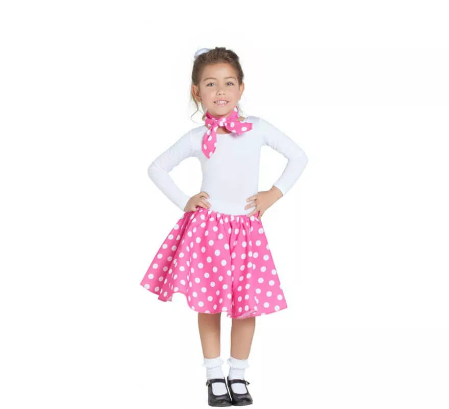 Translation missing: de.Kit de Chica Pin Up Rosa para niña: Falda y Pañuelo