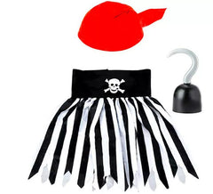 Pirate Girl Kit für Mädchen: Schal, Rock und Haken