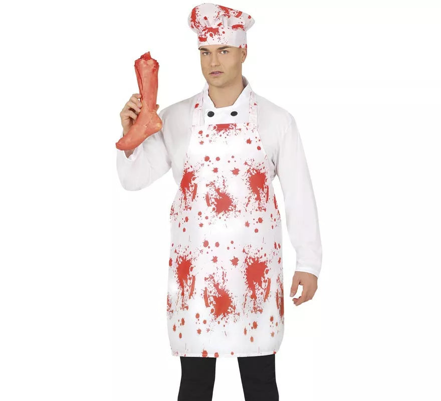 Translation missing: de.Kit de Cocinero: Gorro y Delantal con Sangre 55x70 cm