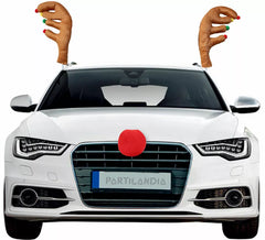 Rentiergeweih-Set und Dekokugel fürs Auto