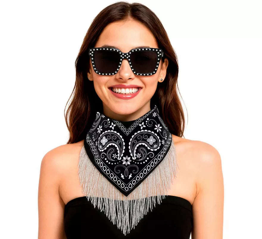 Translation missing: de.Kit de Despedida negro para mujer: Pañuelo y Gafas