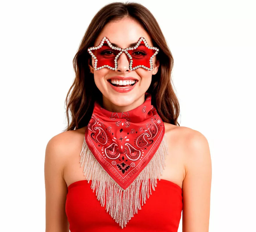 Translation missing: de.Kit de Despedida rojo para mujer: Pañuelo y Gafas