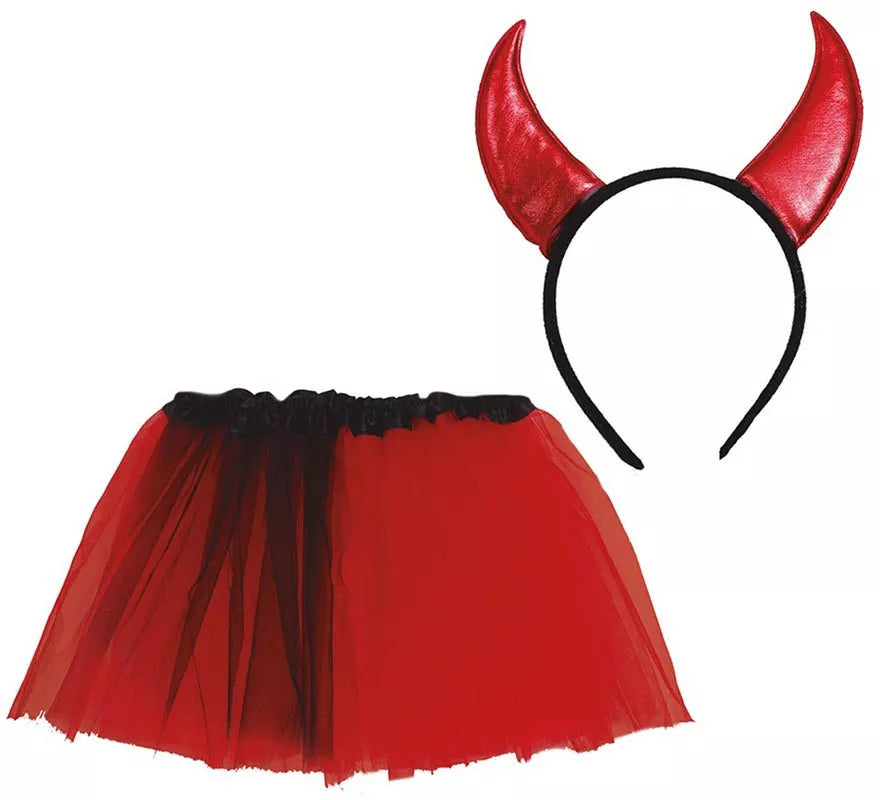 Translation missing: de.Kit de Diablesa Infantil: Tutú y Diadema 30 cm