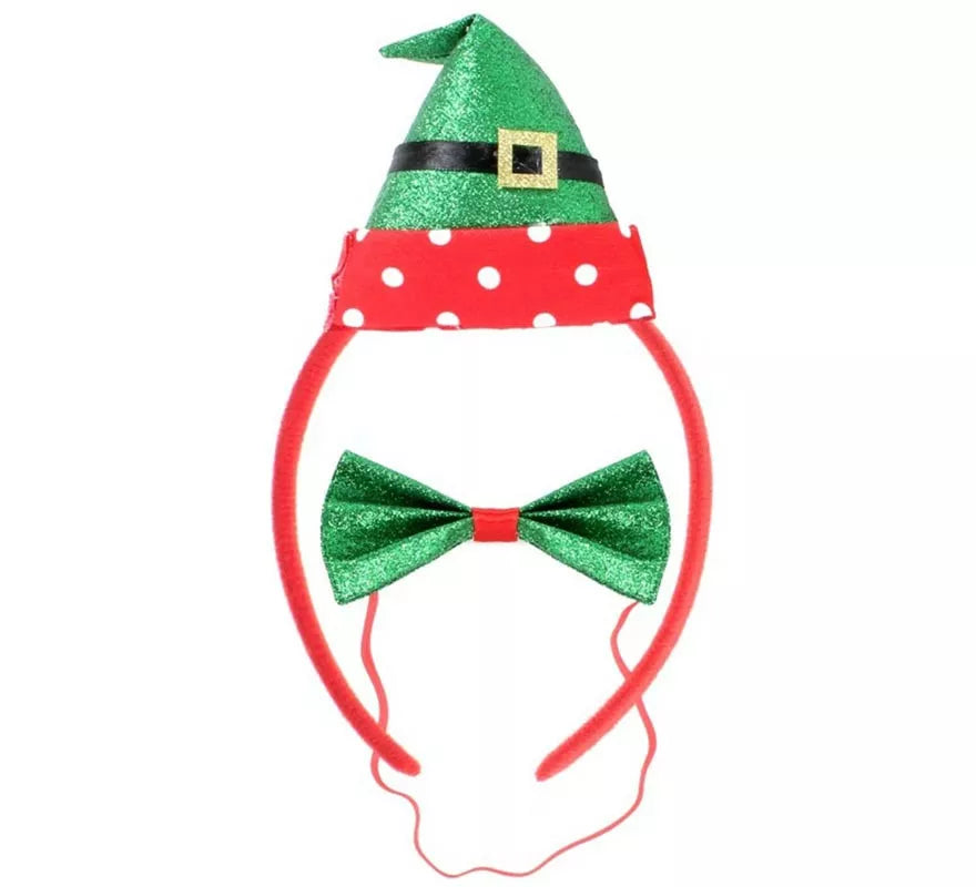 Translation missing: de.Kit de Elfo Ayudante de Papá Noel: Diadema y Pajarita