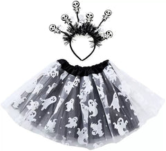 Geister-Set: Stirnband und Kinder-Tutu