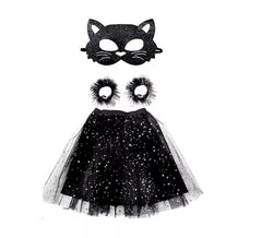Black Cat Kit: Tutu, Armbänder und Maske