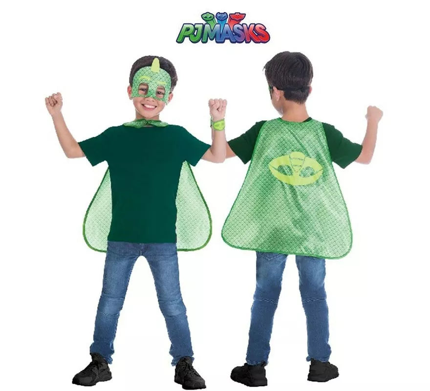 Translation missing: de.Kit de Gekko de Pj Masks Infantil: Antifaz, capa y pulsera
