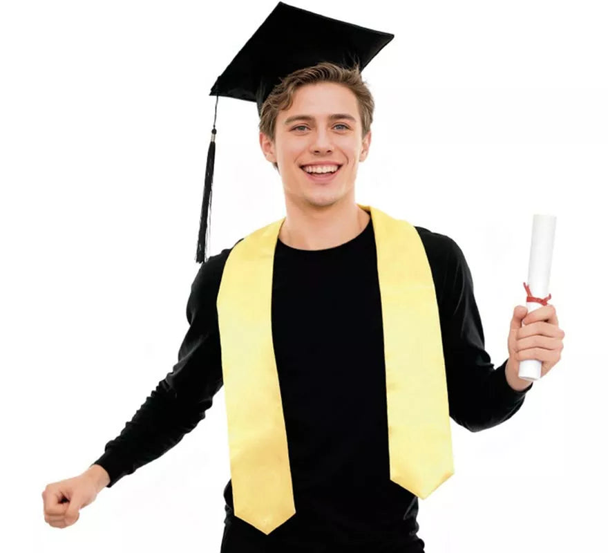 Translation missing: de.Kit de Graduado adulto: Birrete negro y Estola o Banda dorada