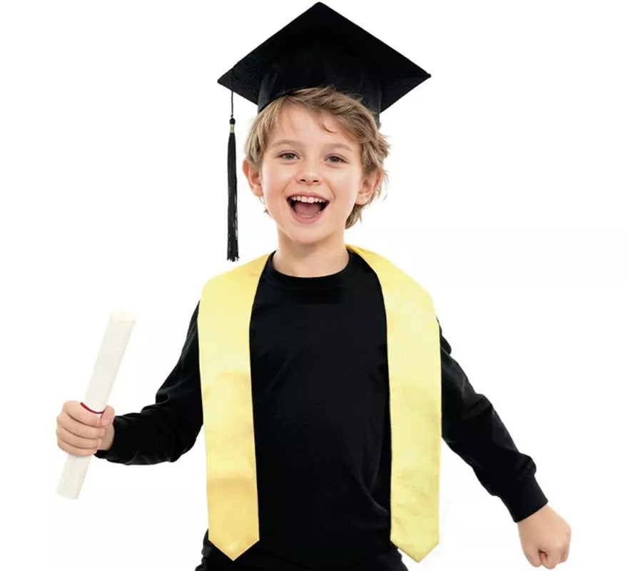 Translation missing: de.Kit de Graduado infantil: Birrete negro y Estola o Banda dorada