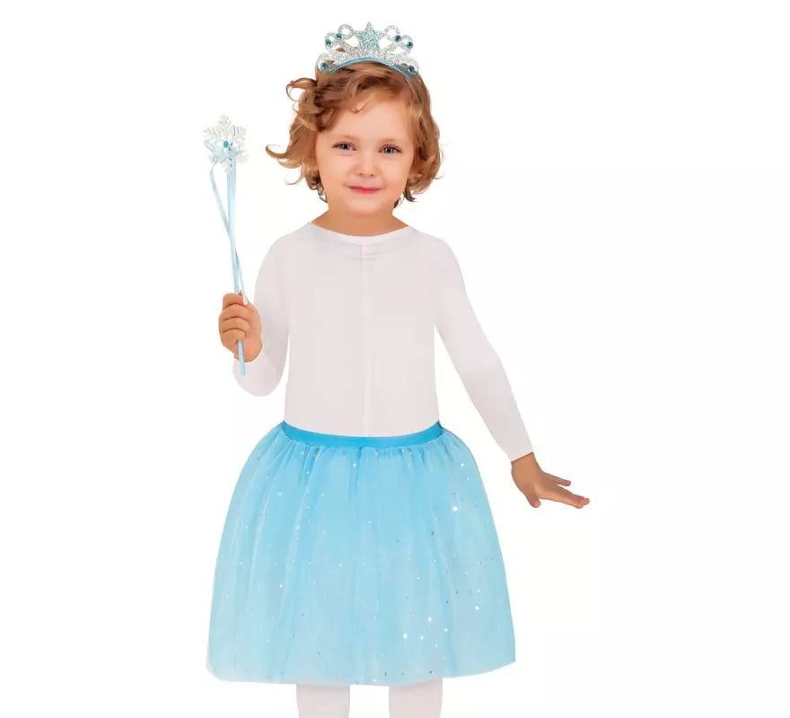 Translation missing: de.Kit de Hada azul infantil: Diadema, Varita y Tutú
