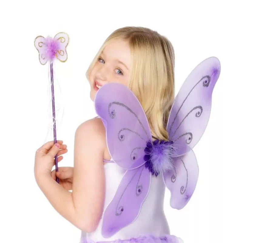 Translation missing: de.Kit de Hada Infantil en varios colores: Alas de mariposa y Varita Mágica