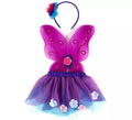 Kit de Hada púrpura para niña: Diadema, Alas y Tutú