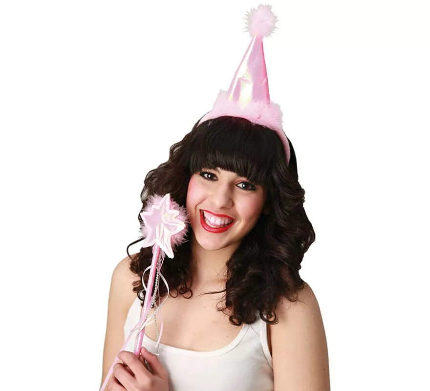 Translation missing: de.Kit de Hada Rosa Infantil: Sombrero y Varita