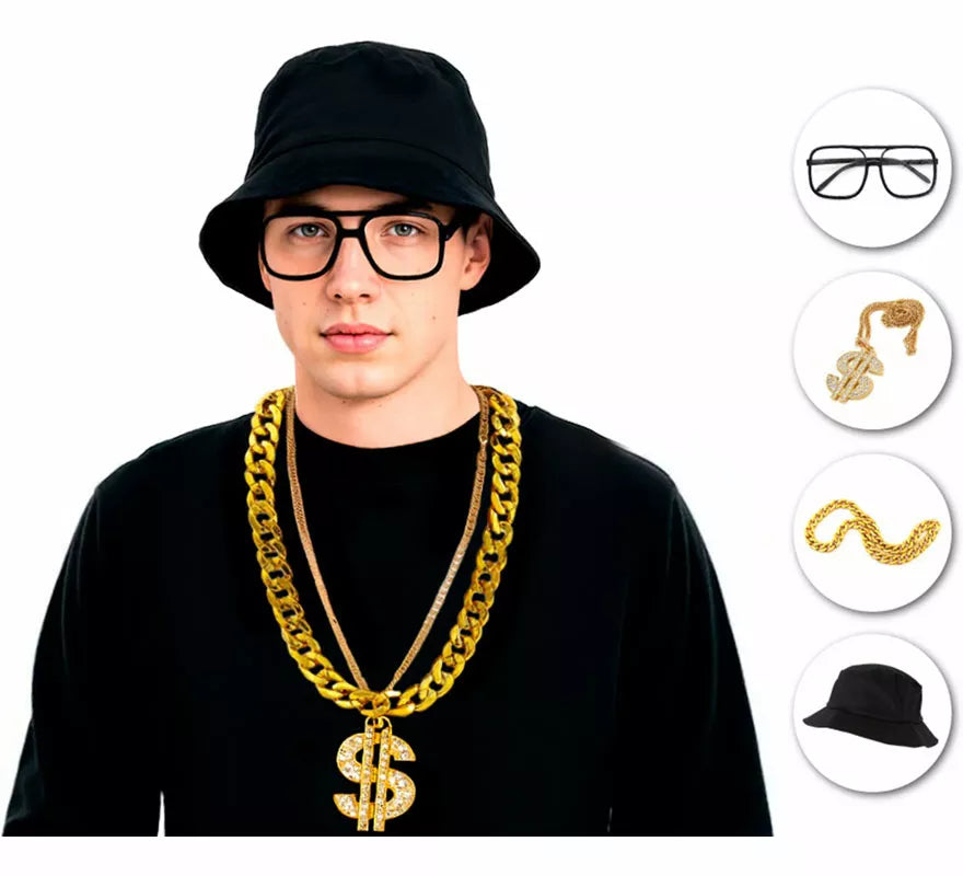 Translation missing: de.Kit de Hip-hop: Gorro, Gafas, Collar y Colgante