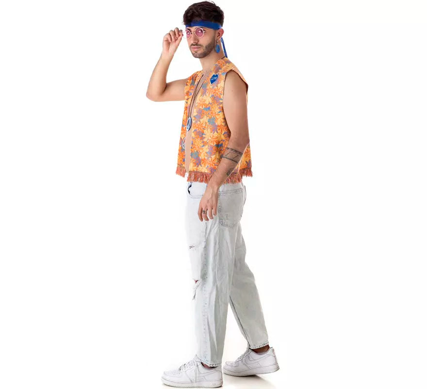 Translation missing: de.Kit de Hippie Flores para hombre: Chaleco y Cinta para la cabeza