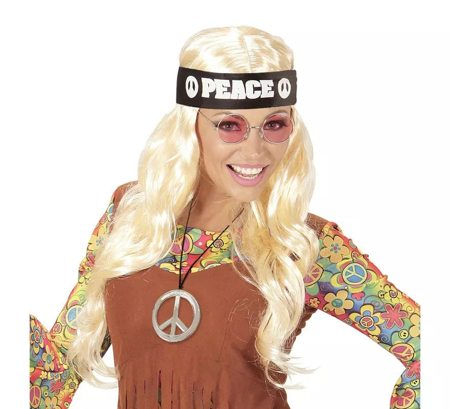 Translation missing: de.Kit de Hippie Peace adulto: Cinta, gafas y collar