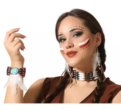 Kit Indien: Ohrringe, Halskette und Armband