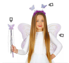 Butterfly Kit: Stirnband, Flügel 55 cm und Zauberstab