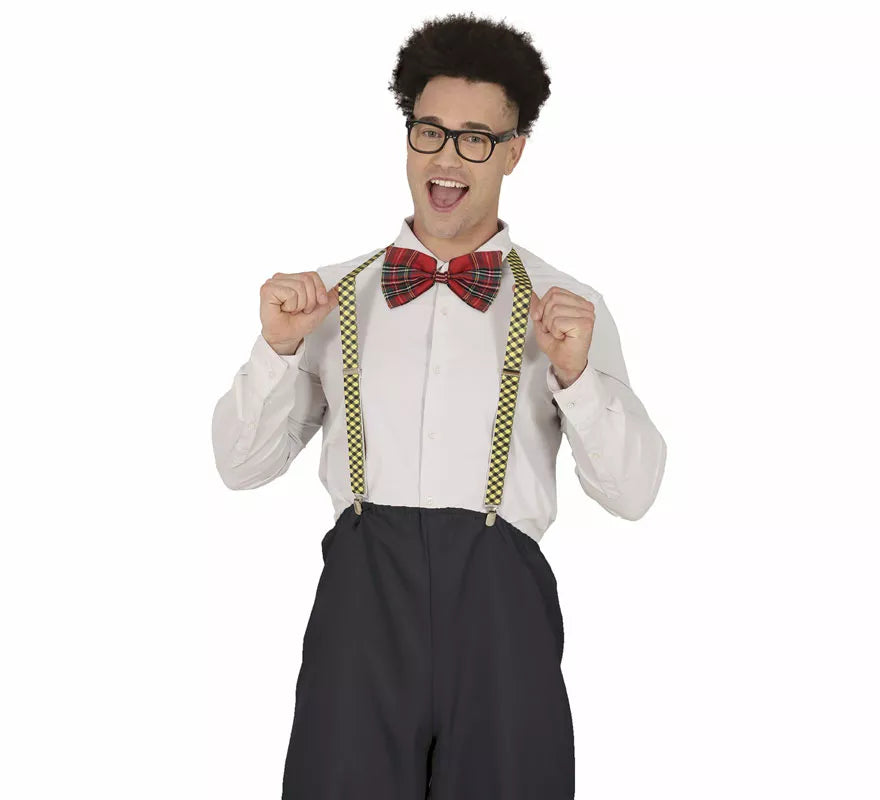 Translation missing: de.Kit de Nerd Colegial adulto: Gafas, pajarita y tirantes