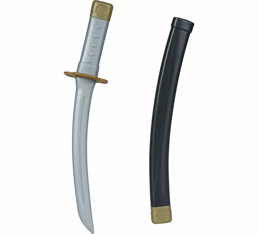 Kit de Ninja infantil: Nunchakus, 2 estrellas y espada