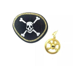 Piraten-Patch-Set: Ohrringe und Patch