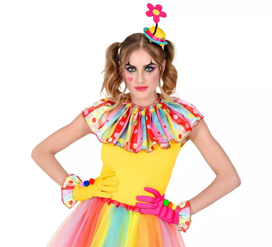 Translation missing: de.Kit de Payasa para mujer: Guantes, Sombrero con flor y Collarín