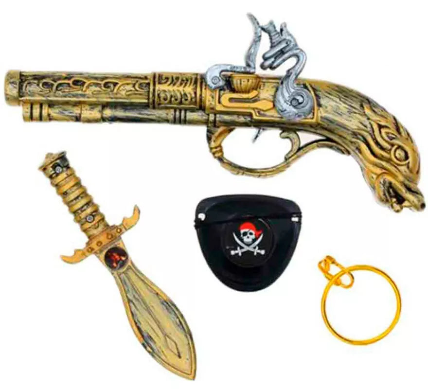 Translation missing: es.Kit de Pirata Armado: Trabuco, Cuchillo, Parche y Pendiente
