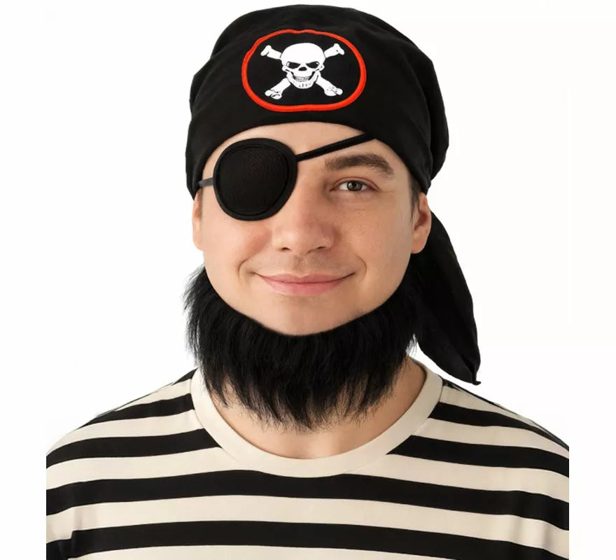 Translation missing: de.Kit de Pirata: Pañuelo, Parche y Barba