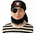 Kit de Pirata: Pañuelo, Parche y Barba