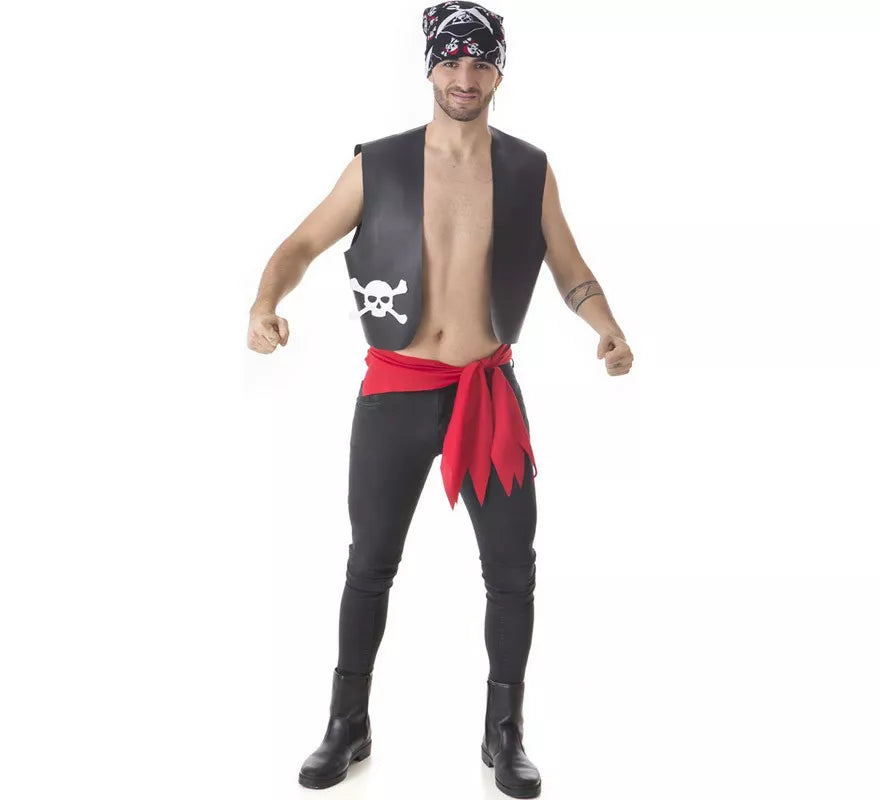 Translation missing: de.Kit de Pirata para hombre: Chaleco, Fajín y Pañuelo