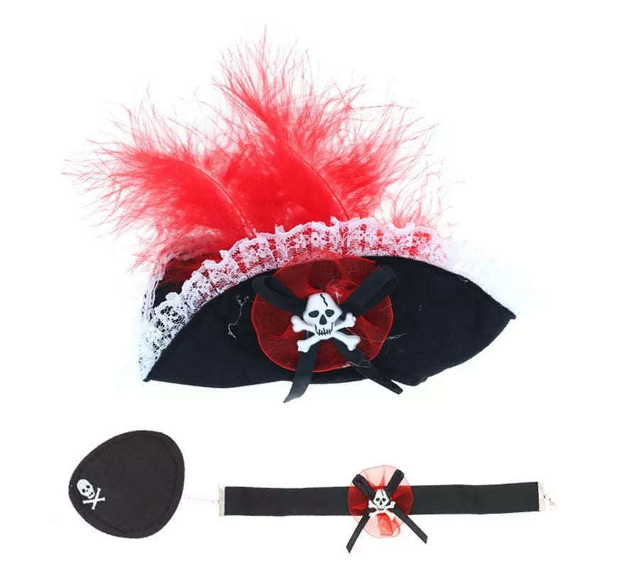 Translation missing: de.Kit de Pirata para mujer: Sombrero, Collar y Parche