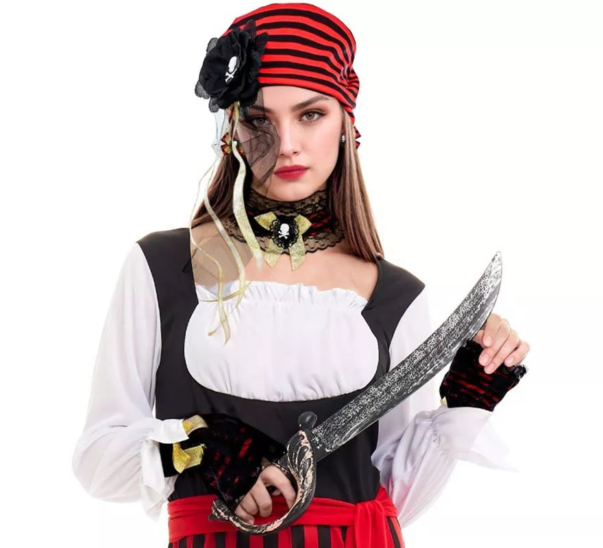 Translation missing: de.Kit de Pirata: Tocado, Gargantilla, Pendientes y Mitones