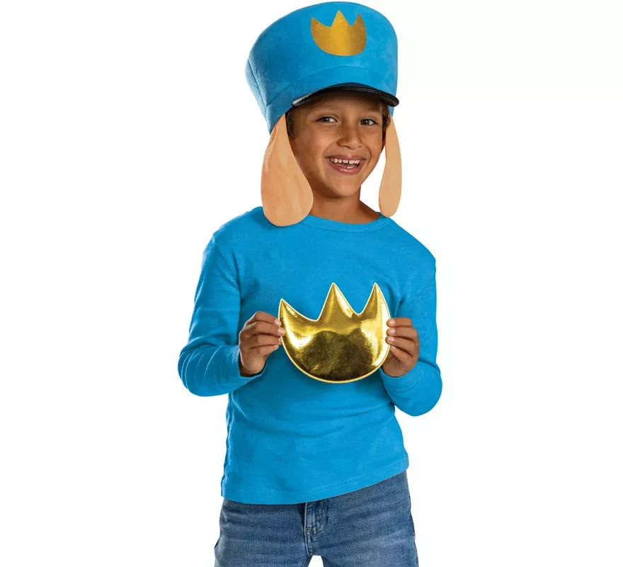 Translation missing: de.Kit de Policán Dog Man Infantil: Sombrero e Insignia