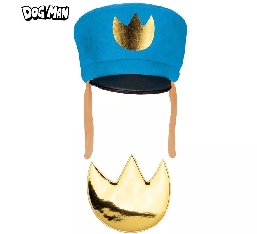 Translation missing: de.Kit de Policán Dog Man Infantil: Sombrero e Insignia