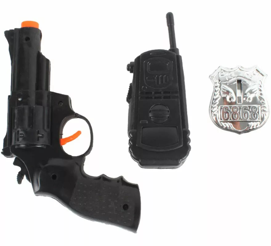 Translation missing: de.Kit de Policía: Walkie, Placa y Pistola de plástico