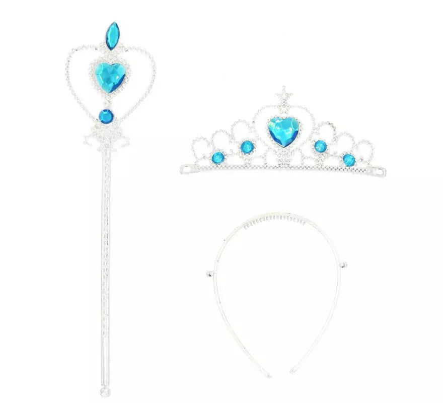 Translation missing: de.Kit de Princesa azul: Corona, Varita y Cintillo