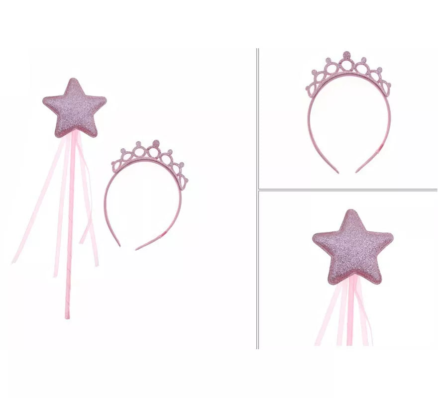 Translation missing: de.Kit de Princesa rosa brillante: Corona y Varita