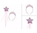 Kit de Princesa rosa brillante: Corona y Varita