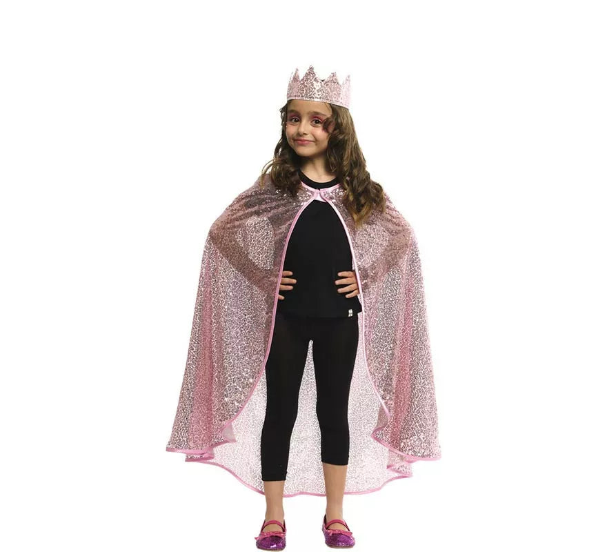 Translation missing: de.Kit de Princesa rosa brillo infantil: Capa y Corona