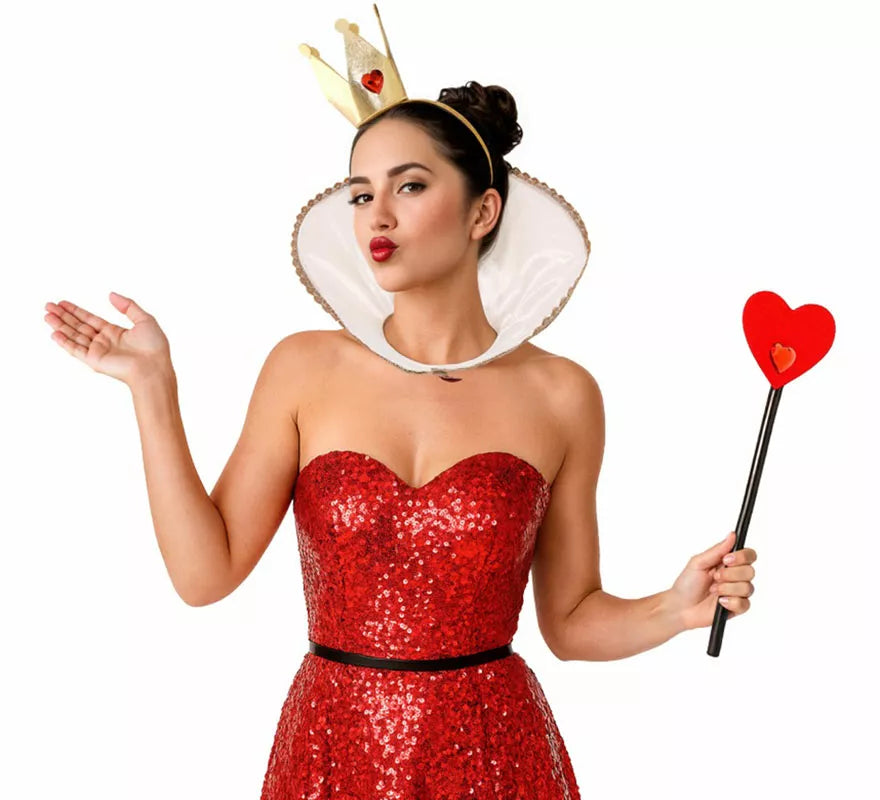 Translation missing: de.Kit de Reina de Corazones: Diadema, Barita y Cuello